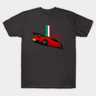 Ferrari 458 Italia red Italian Stripes T-Shirt